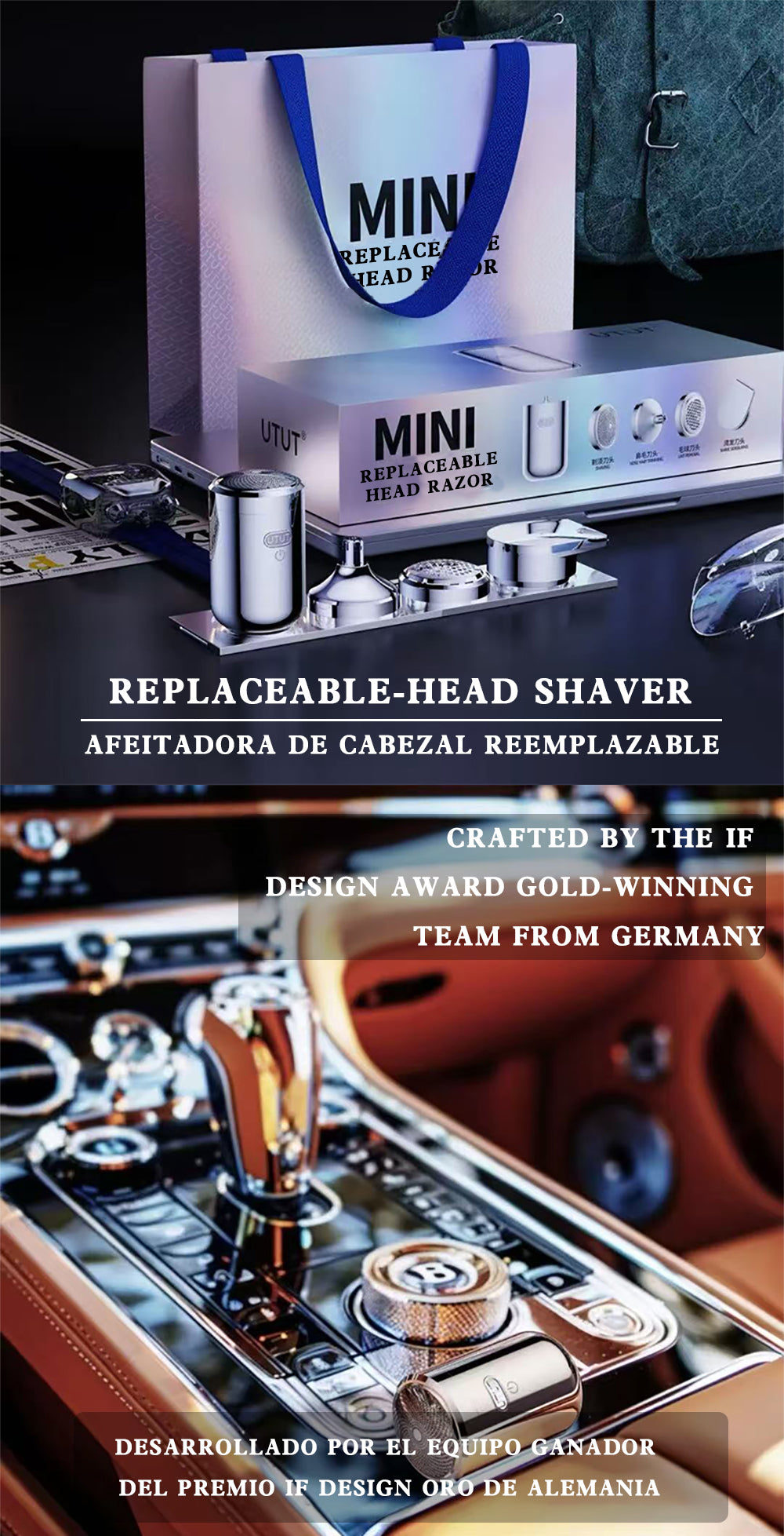 UTUT Mini - The World's Smallest 4-in-1 Men's Shaver & Trimmer