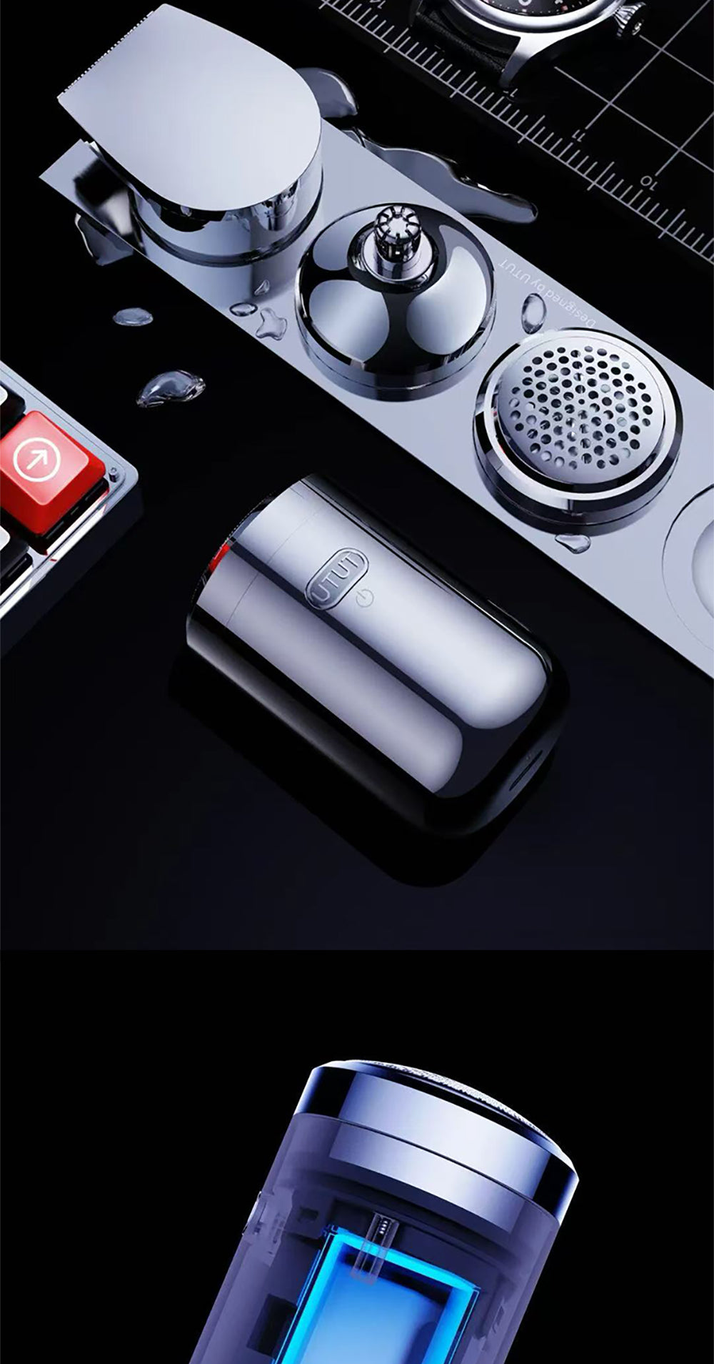 UTUT Mini - The World's Smallest 4-in-1 Men's Shaver & Trimmer