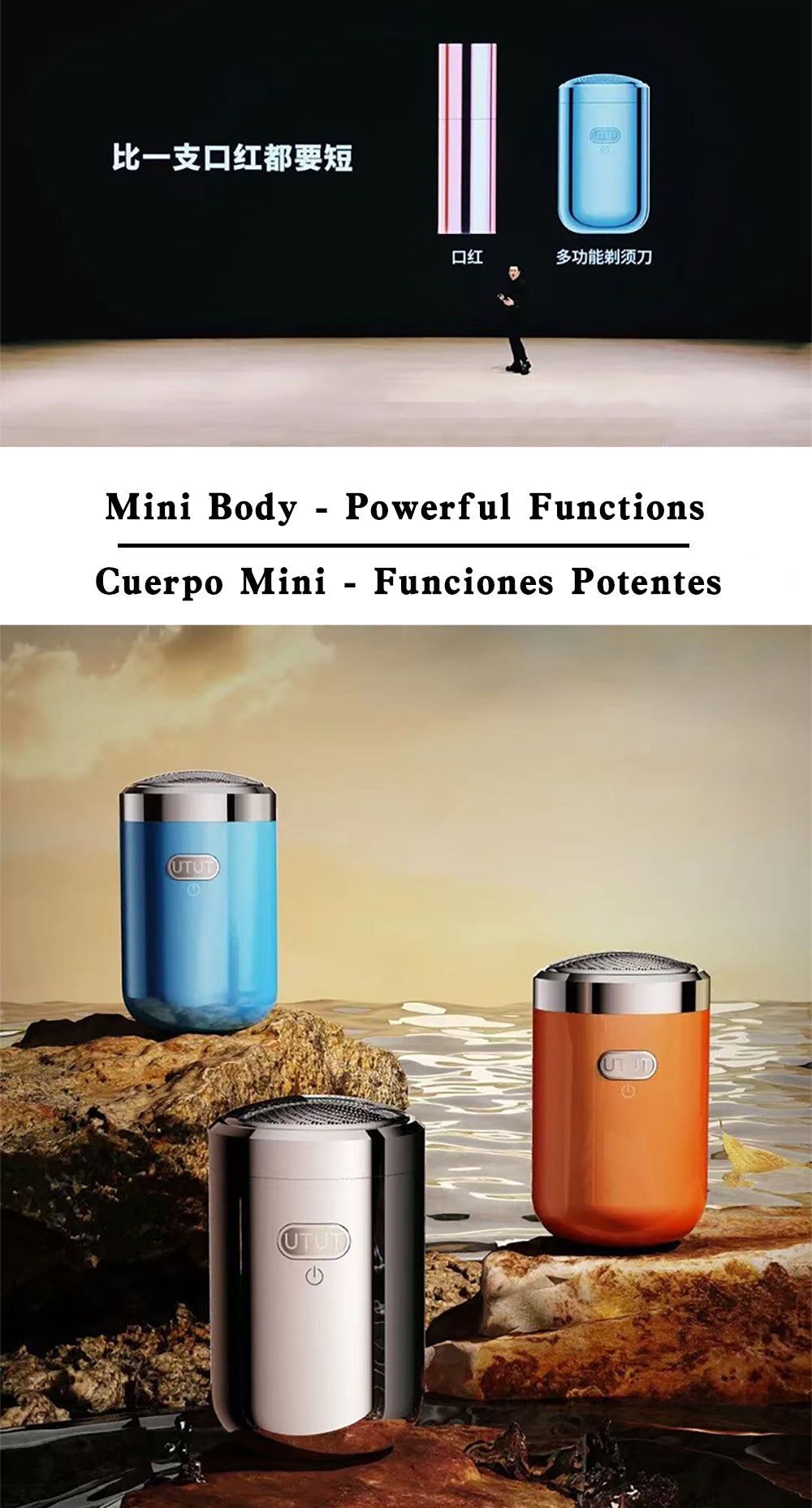 UTUT Mini - The World's Smallest 4-in-1 Men's Shaver & Trimmer