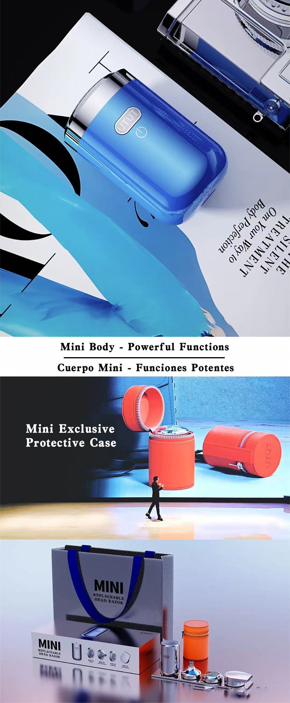 UTUT Mini - The World's Smallest 4-in-1 Men's Shaver & Trimmer